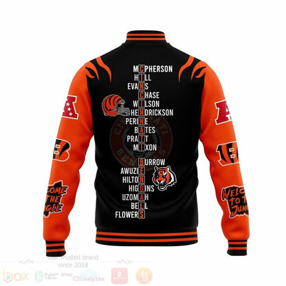 Cincinnati Bengals Black Orange Champions - AOP Varsity Jacket - All-Over-Printed Jacket