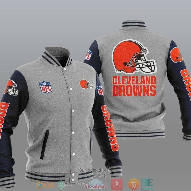 Cleveland Browns Grey - AOP Varsity Jacket - All-Over-Printed Jacket