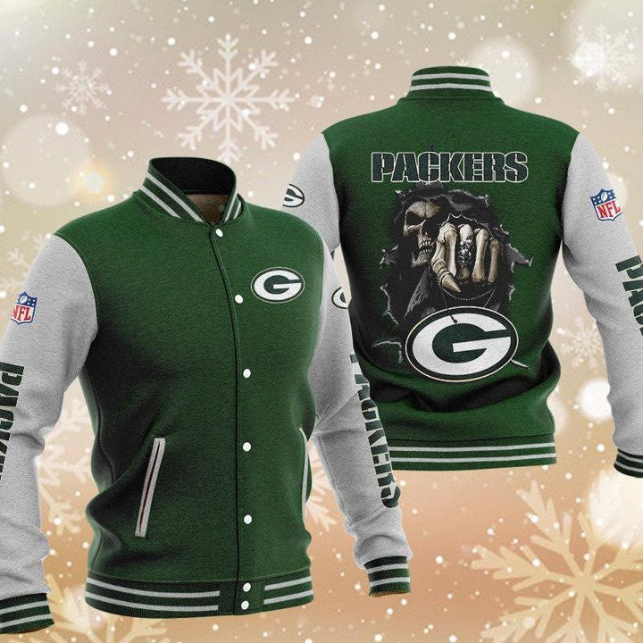 Green Bay Packers Green Grey Hades Boxing - AOP Varsity Jacket - All-Over-Printed Jacket