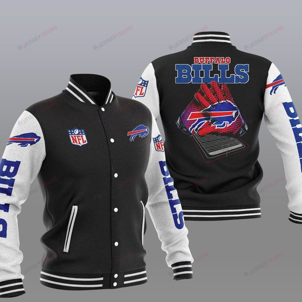 Buffalo Bills Black - AOP Varsity Jacket - All-Over-Printed Jacket