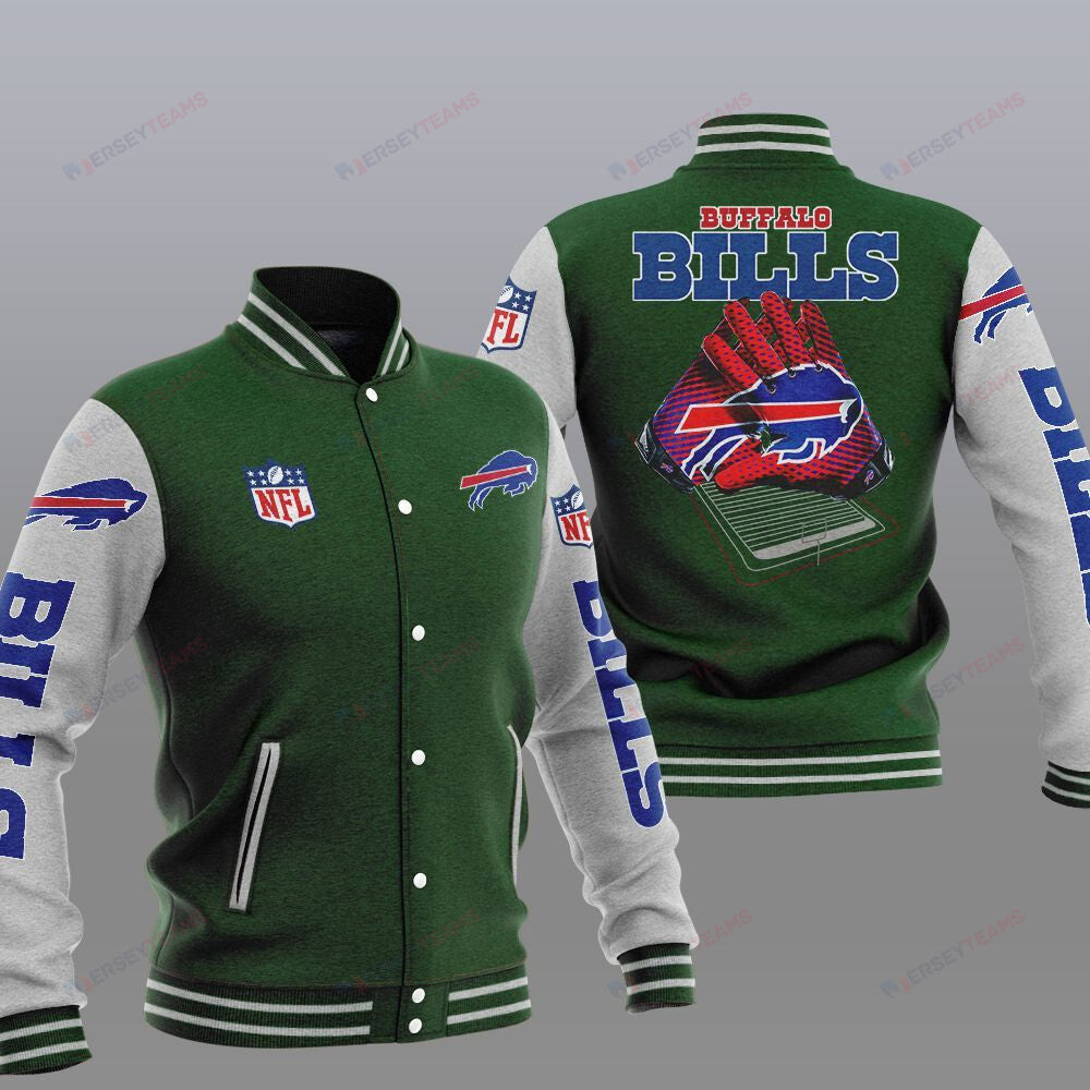 Buffalo Bills Green - AOP Varsity Jacket - All-Over-Printed Jacket