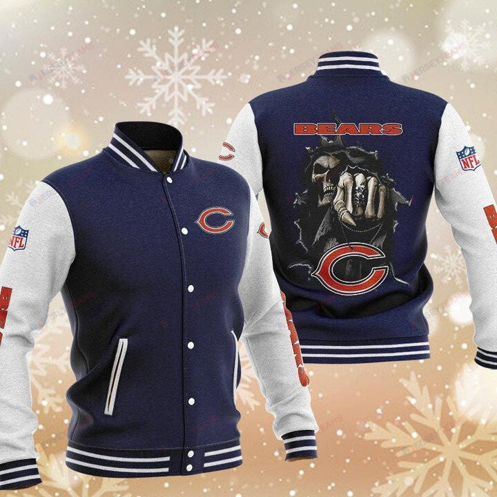 Chicago Bears Dark Blue Hades Boxing - AOP Varsity Jacket - All-Over-Printed Jacket