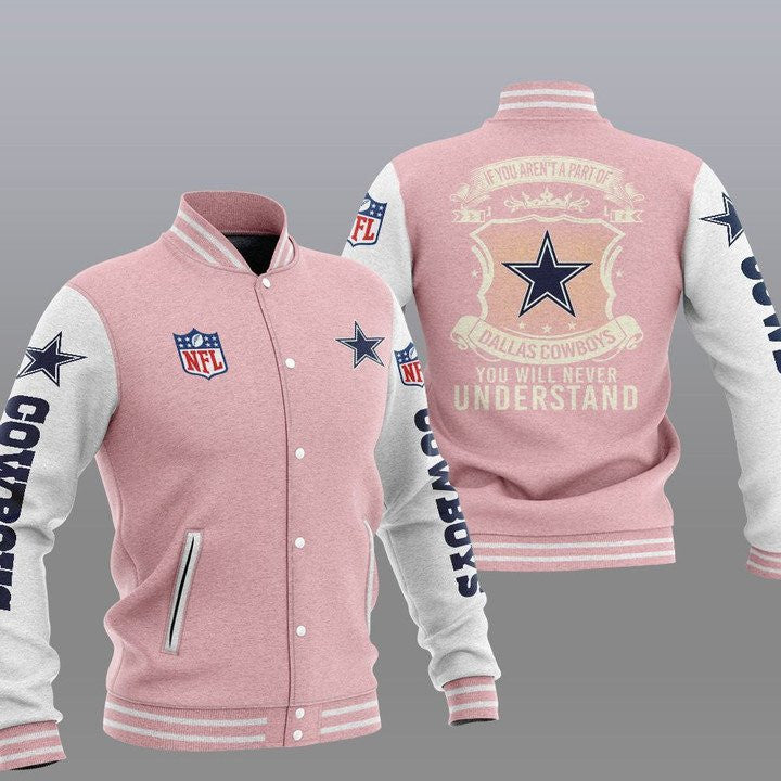 Dallas Cowboys Pink You Will Never Understand - AOP Varsity Jacket - All-Over-Printed Jacket