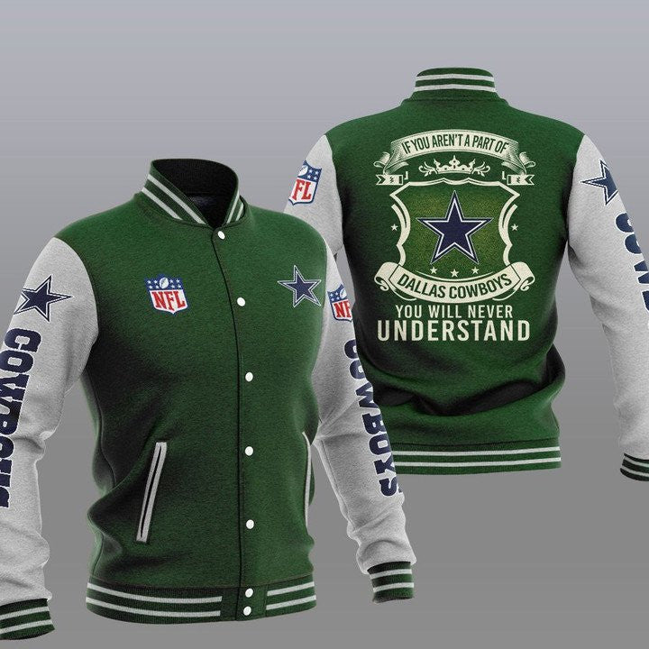 Dallas Cowboys Green You Will Never Understand - AOP Varsity Jacket - All-Over-Printed Jacket