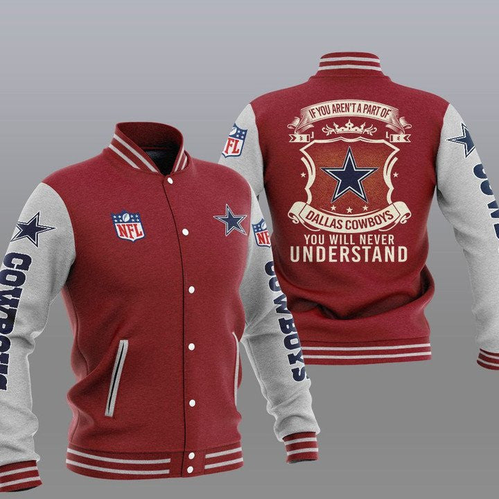 Dallas Cowboys Brown Grey You Will Never Understand - AOP Varsity Jacket - All-Over-Printed Jacket