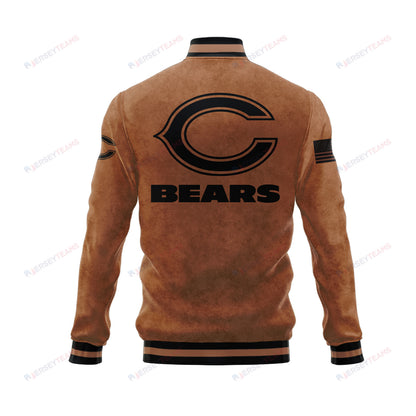 Cincinnati Bengals 2023 Salute To Service Club Baseball Jacket Varsity Jacket - Brown - All-Over-Printed Jacket