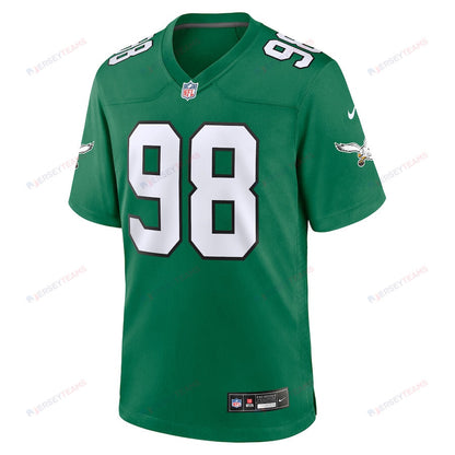 Jalen Carter 98 Philadelphia Eagles Alternate Game Men Jersey - Kelly Green