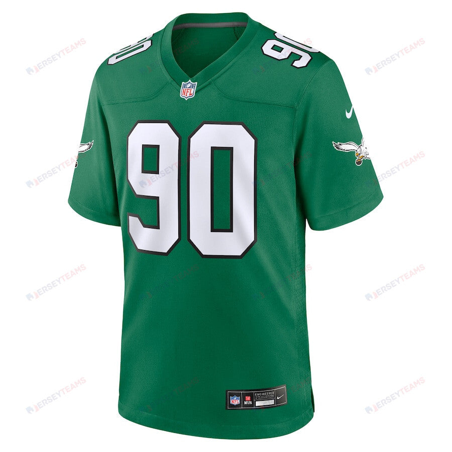 Jordan Davis 90 Philadelphia Eagles Alternate Game Men Jersey - Kelly Green