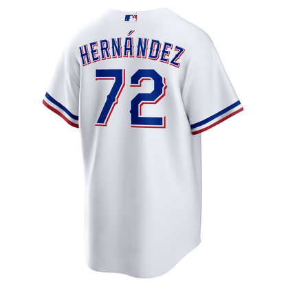 Jonathan Hernández 72 Texas Rangers 2023 World Series Stitched Baseball Jersey - White