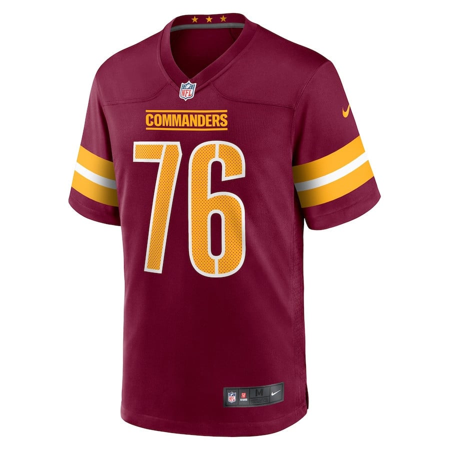 Sam Cosmi 76 Washington Commanders Men Game Jersey - Burgundy
