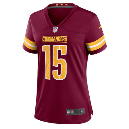 Dax Milne 15 Washington Commanders Women Game Jersey - Burgundy