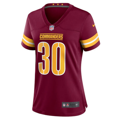 Troy Apke 30 Washington Commanders Women Game Jersey - Burgundy