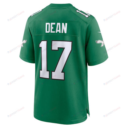 Nakobe Dean 17 Philadelphia Eagles Men Alternate Game Jersey - Kelly Green