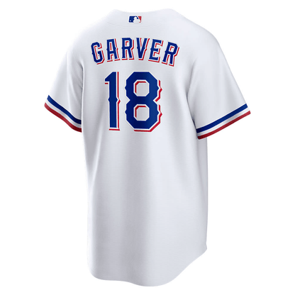 Mitch Garver 18 Texas Rangers 2023 World Series Stitched Baseball Jersey - White