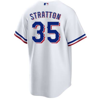 Chris Stratton 35 Texas Rangers 2023 World Series Stitched Baseball Jersey - White
