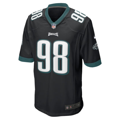 Jalen Carter 98 Philadelphia Eagles Men Alternate Team Game Jersey - Black