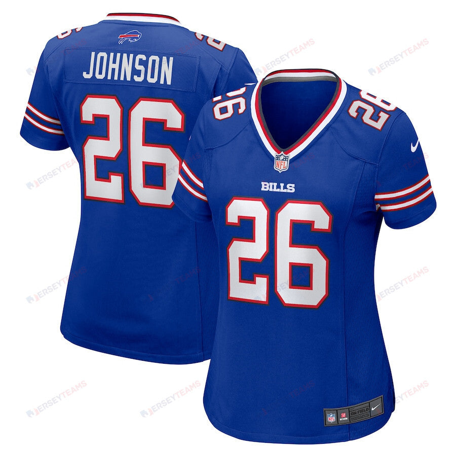 Ty Johnson 26 Buffalo Bills Women Team Game Jersey - Royal