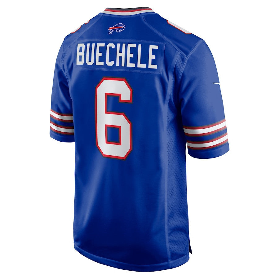 Shane Buechele 6 Buffalo Bills Men Team Game Jersey - Royal