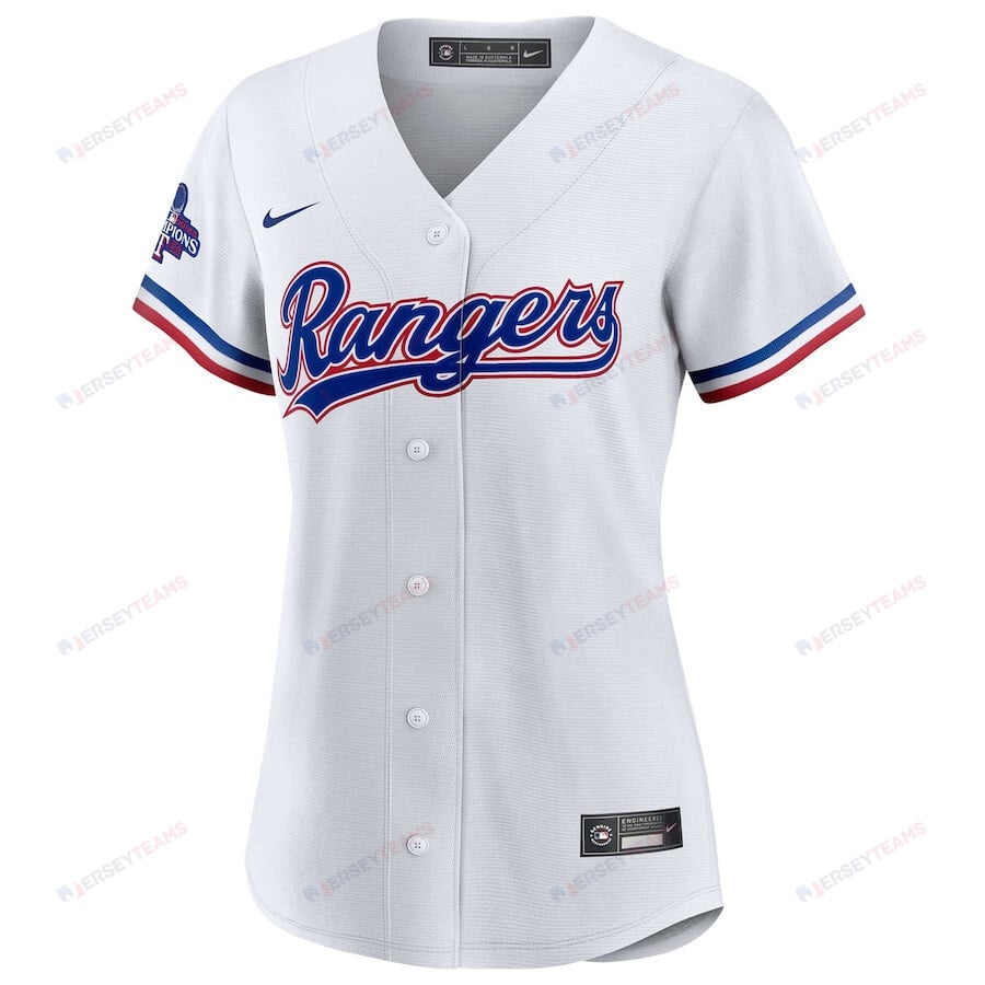 Max Scherzer 31 Texas Rangers Home 2023 World Series Champions Women Jersey - White