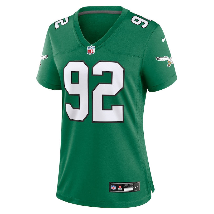 Reggie White 92 Philadelphia Eagles Women Alternate Game Jersey - Kelly Green