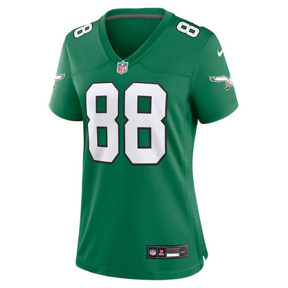 Dallas Goedert 88 Philadelphia Eagles Women Alternate Game Jersey - Kelly Green