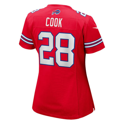 James Cook 28 Buffalo Bills Women Game Jersey - Red