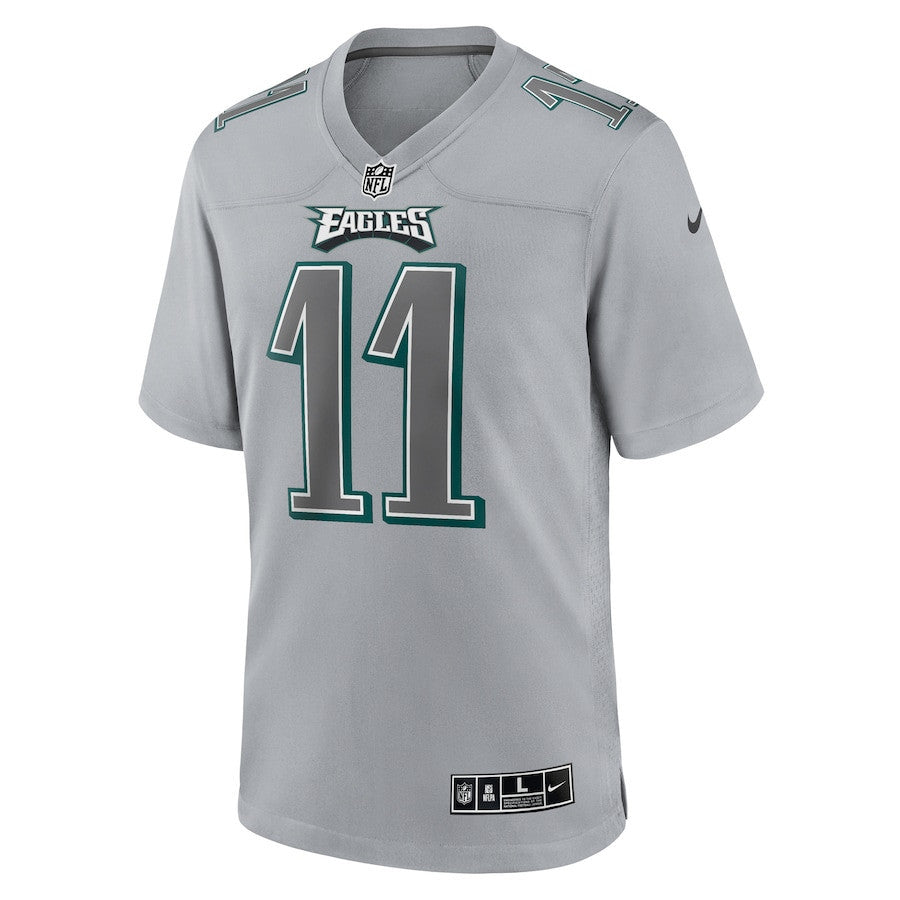 A.J. Brown 11 Philadelphia Eagles Men Atmosphere Fashion Game Jersey - Gray