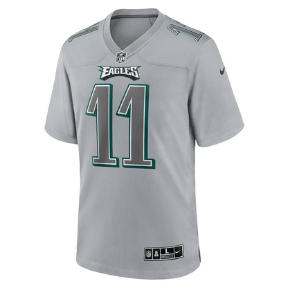 A.J. Brown 11 Philadelphia Eagles Men Atmosphere Fashion Game Jersey - Gray