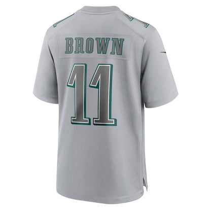 A.J. Brown 11 Philadelphia Eagles Men Atmosphere Fashion Game Jersey - Gray