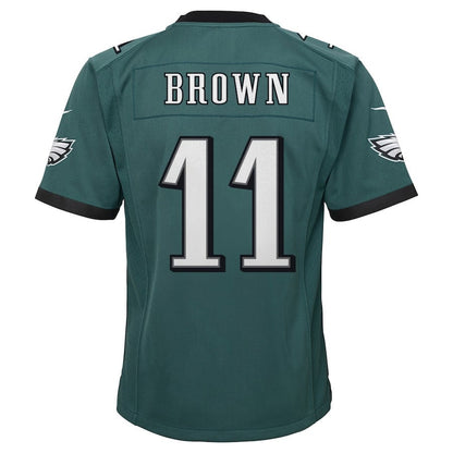 A.J. Brown 11 Philadelphia Eagles YOUTH Game Jersey - Green