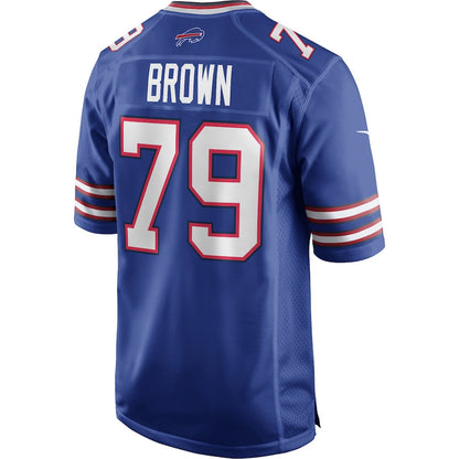 Ruben Brown 79 Buffalo Bills Game Retired Jersey - Royal