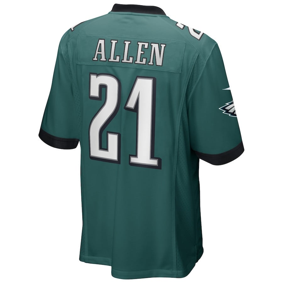 Eric Allen 21 Philadelphia Eagles Men Game Retired Jersey - Midnight Green