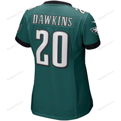 Brian Dawkins 20 Philadelphia Eagles Women Game Retired Jersey - Midnight Green