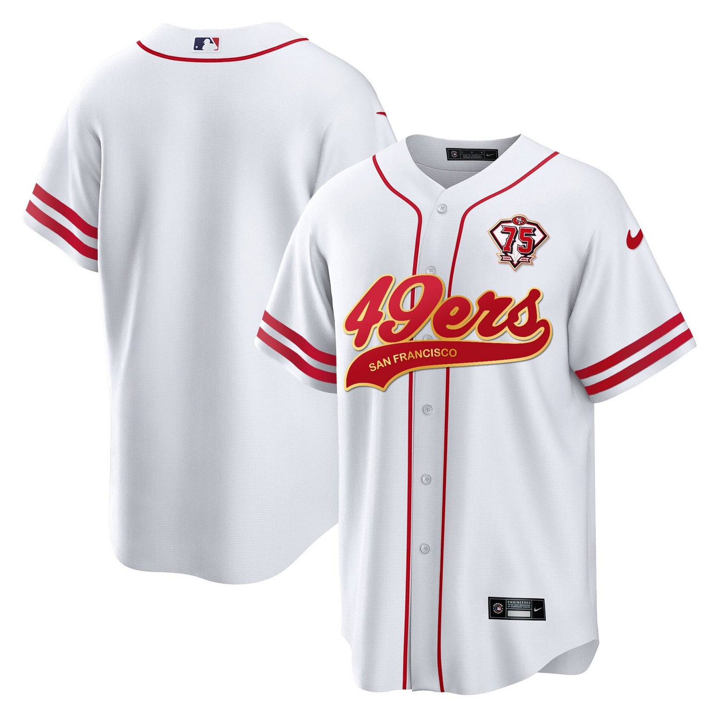 San Francisco 49ers Baseball Men Jersey - White