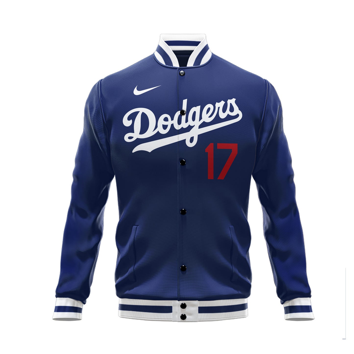 Shohei Ohtani 17 Los Angeles Dodgers Shotime Signed Baseball Jacket - Royal - All-Over-Printed Jacket
