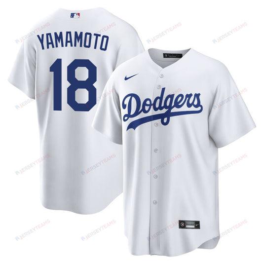 Yoshinobu Yamamoto 18 Los Angeles Dodgers Home Men Jersey - White