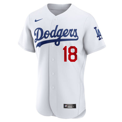 Yoshinobu Yamamoto 18 Signed Los Angeles Dodgers Home ELITE Men Jersey - White