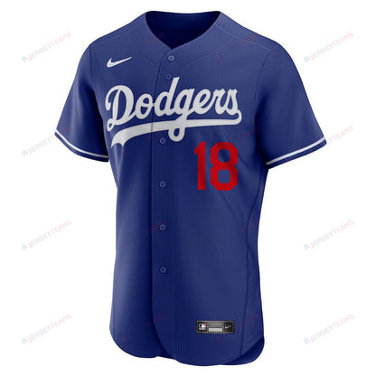 Yoshinobu Yamamoto 18 Signed Los Angeles Dodgers Alternate ELITE Men Jersey - Royal