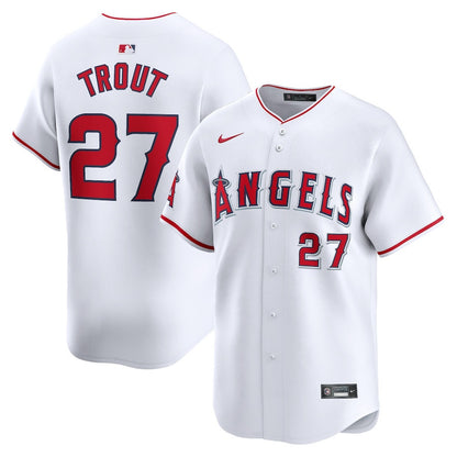Mike Trout 27 Los Angeles Angels Home Limited Player Men Jersey - White