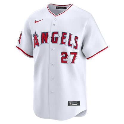 Mike Trout 27 Los Angeles Angels Home Limited Player Men Jersey - White