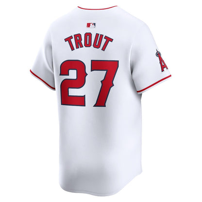 Mike Trout 27 Los Angeles Angels Home Limited Player Men Jersey - White