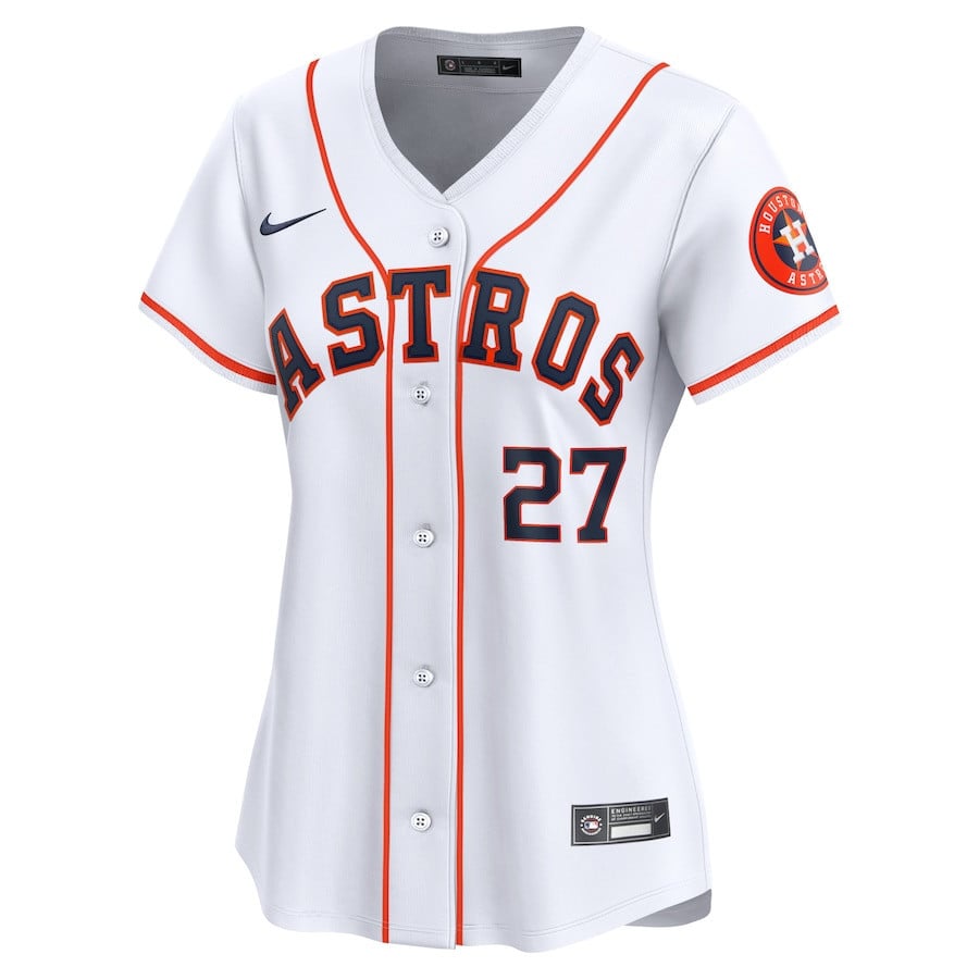 Jose Altuve 27 Houston Astros Women's Home Limited Player Jersey - White