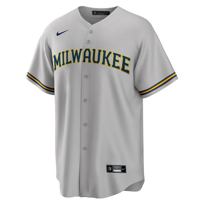 Christian Yelich 22 Milwaukee Brewers Alternate Player Men Jersey - Gray
