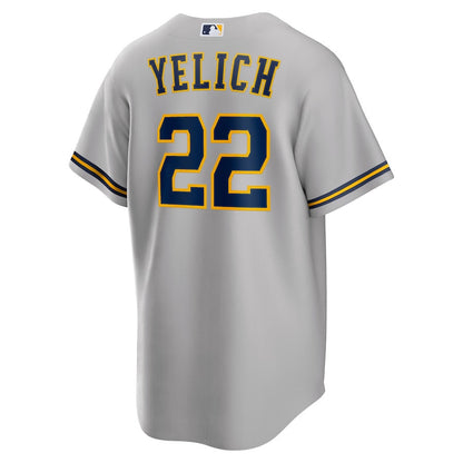 Christian Yelich 22 Milwaukee Brewers Alternate Player Men Jersey - Gray