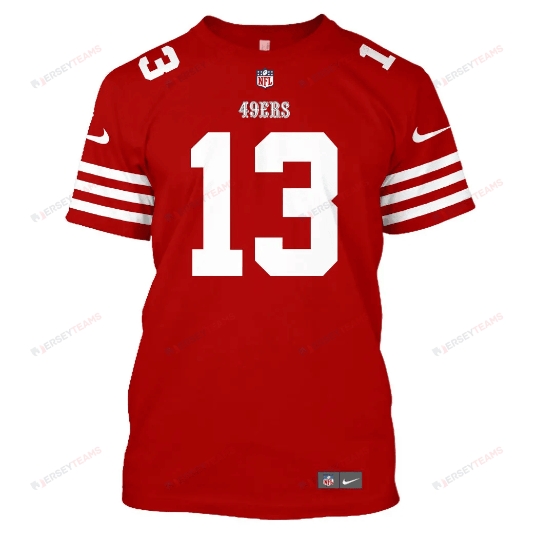 Brock Purdy 13 San Francisco 49ers All Over Print T-shirt - Scarlet
