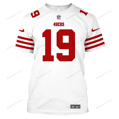 Deebo Samuel 19 San Francisco 49ers All Over Print T-shirt - White