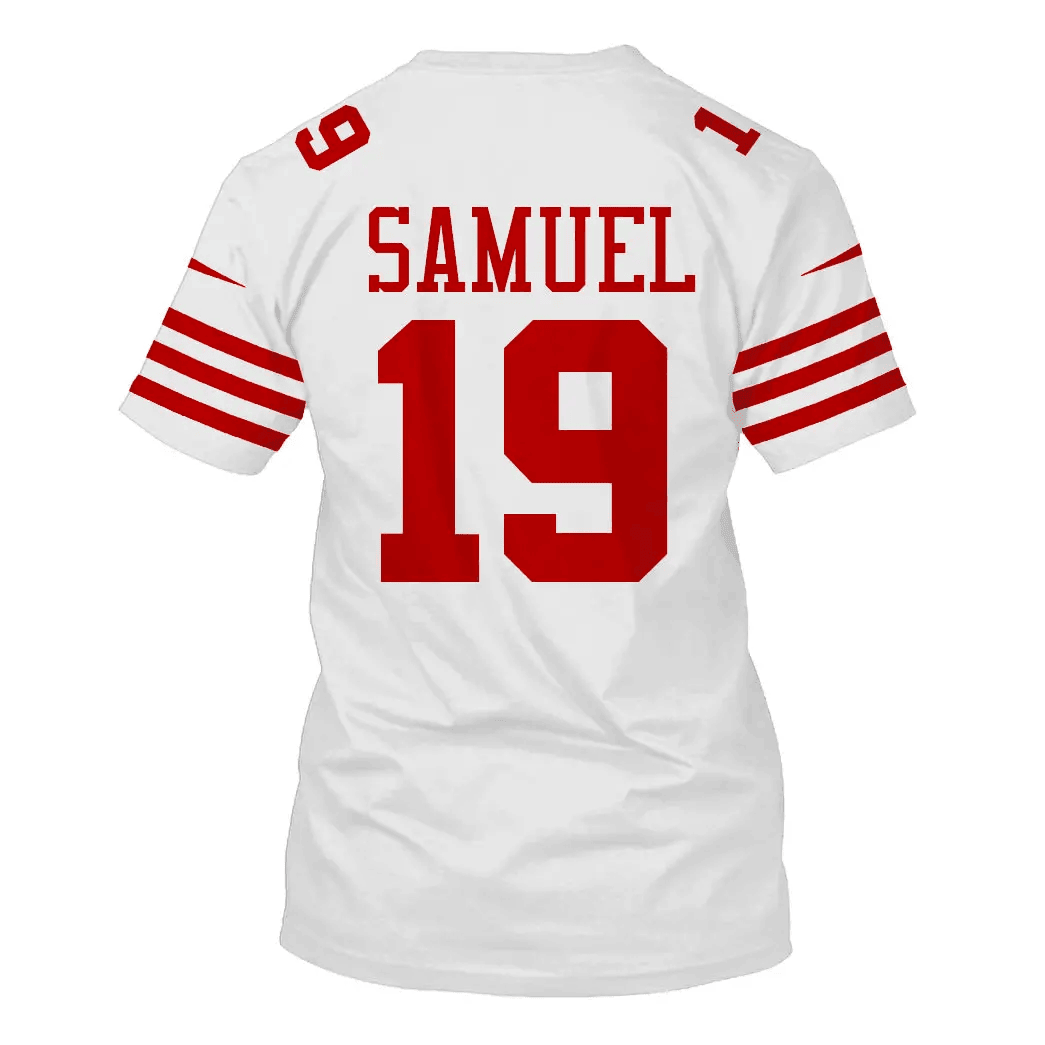 Deebo Samuel 19 San Francisco 49ers All Over Print T-shirt - White