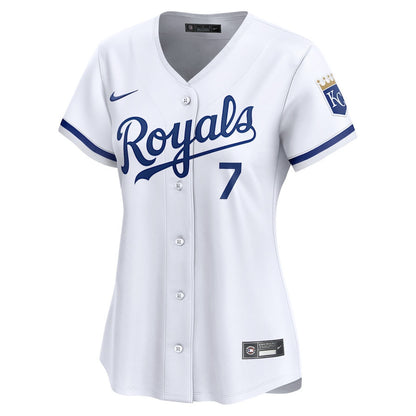 Bobby Witt Jr. 7 Kansas City Royals Women Home Limited Player Jersey - White