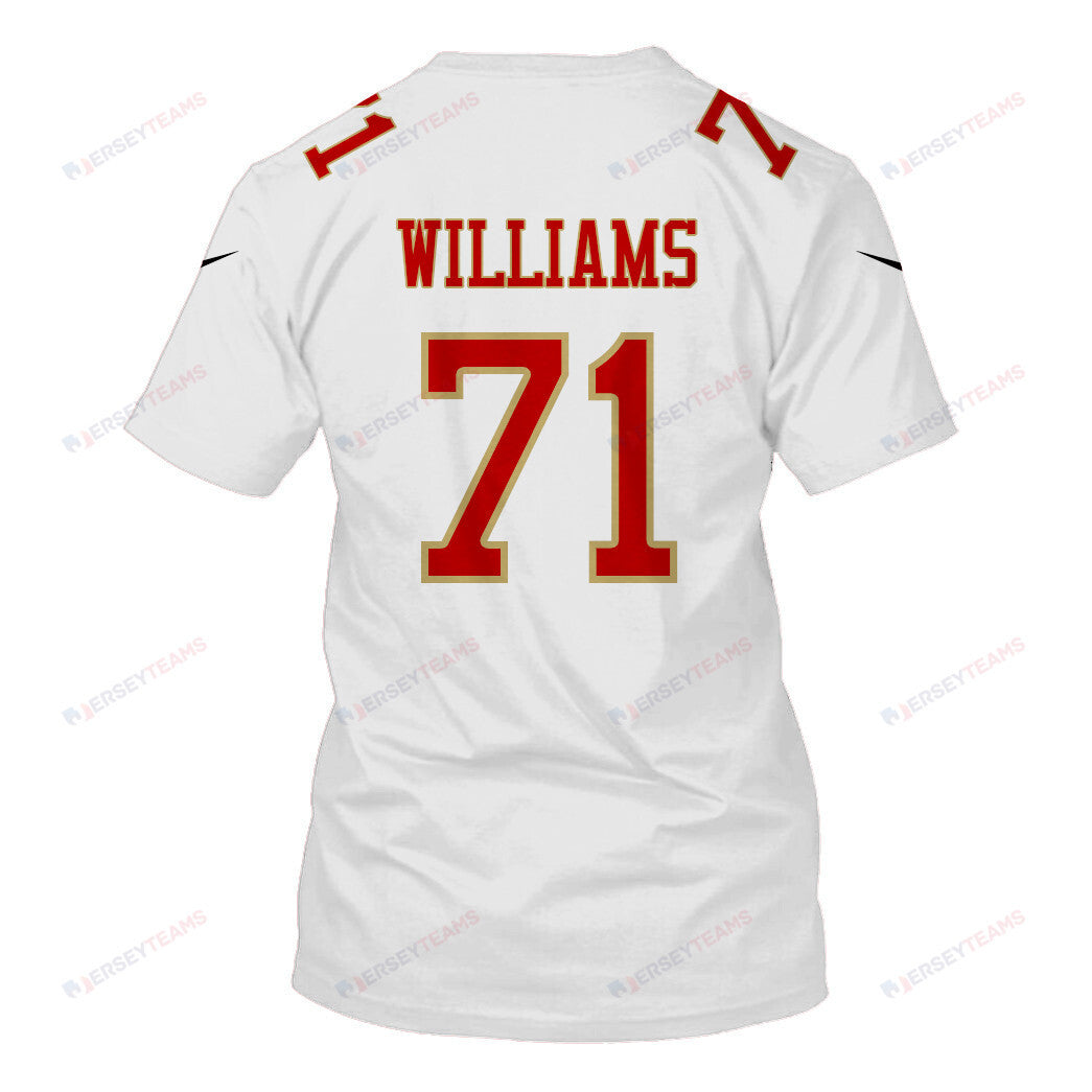 Trent Williams 71 San Francisco 49ers Super Bowl LVIII All Over Print T-shirt - White