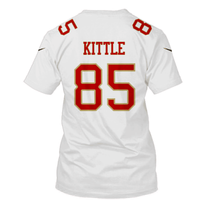 George Kittle 85 San Francisco 49ers Super Bowl LVIII All Over Print T-shirt - White